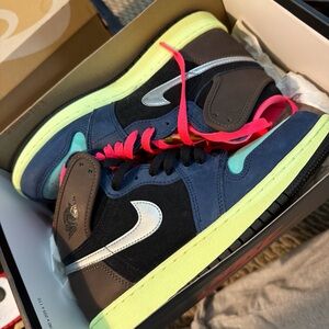 Nike Black Navy Teal Pink Low-Top Sneakers